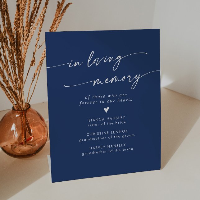 Boho Chic Royal Blue Wedding in Love Memory Sockelschild (Von Creator hochgeladen)