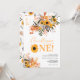 Boho chic rustikal orange Sonnenblumen 1. Geburtst Einladung (Vorderseite/Rückseite Beispiel)