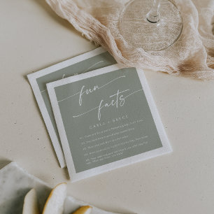 Boho-Chic-Sage-Grün-Hochzeit-Interessante-Fakten-S Serviette