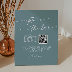 Boho Chic Seafoam Aquamarin Capture the Liebe Wedd Sockelschild