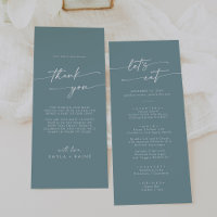 Boho Chic Seafoam Aquamarin Danke und Hochzeit
