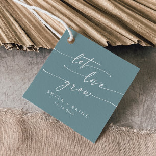 Boho Chic Seafoam Aquamarine Gelassen Liebe Hochze Geschenkanhänger