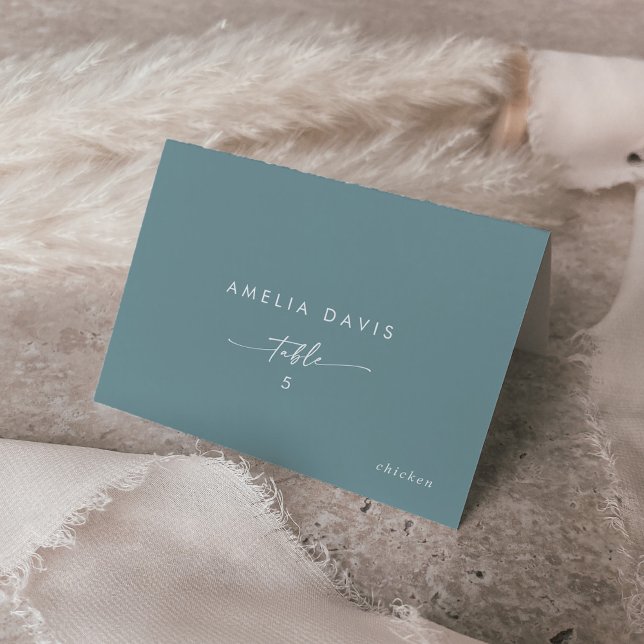 Boho Chic Seafoam Aquamariner Name Platzkarten Tischnummer (Von Creator hochgeladen)