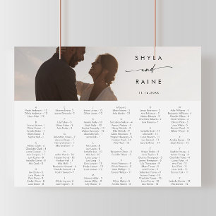 Boho Chic Silver Gray Picture Seeing Chart Poster