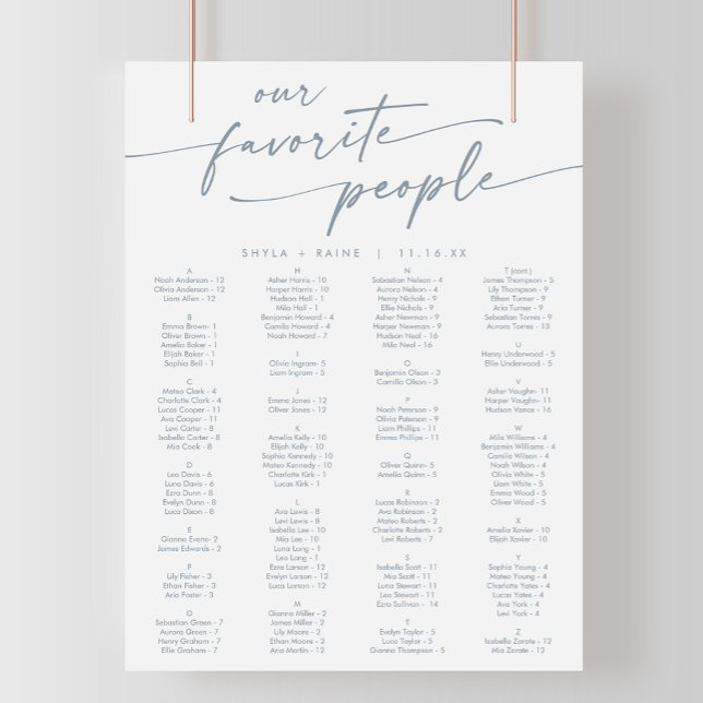 Boho Chic Slate Blue Printable Seekarte Poster (Von Creator hochgeladen)