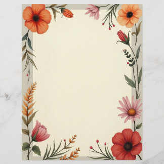 Boho Chic Stationery Paper Briefbogen