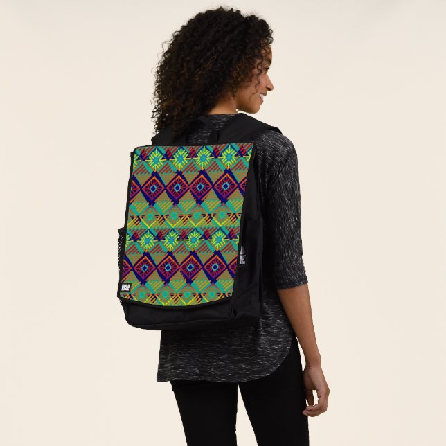 Boho Chic Style | Afrikanisches Schmucktuch Inspir Rucksack (Ausgewaschen)