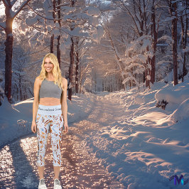 Boho Chic Summer Floral - Whimsisch und farbenfroh Capri Leggings