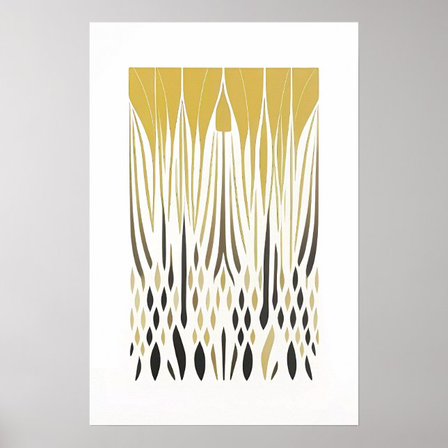 Boho Chic Symmetry Line Art Poster (Vorne)