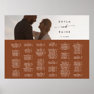 Boho Chic Terracotta Picture Seekarte Poster