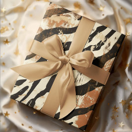 Boho Chic Tiger Print Design Geschenkpapier