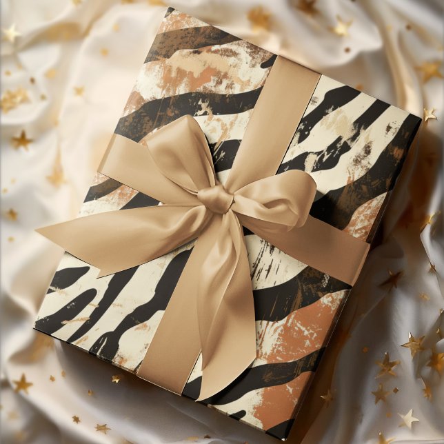 Boho Chic Tiger Print Design Geschenkpapier (Von Creator hochgeladen)