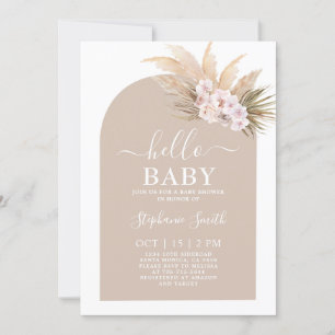 Boho Chic Tropical Baby Shower Girl Einladung