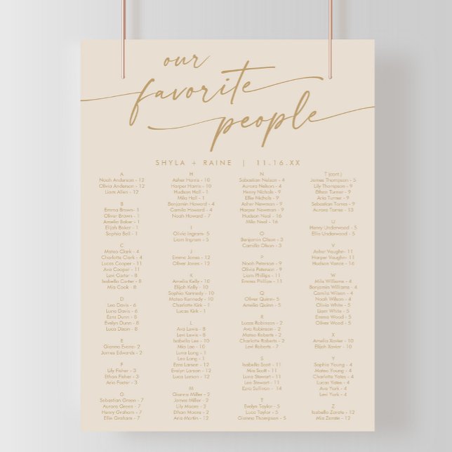 Boho Chic Vintag Gold druckbare Sitzkarte Poster (Von Creator hochgeladen)