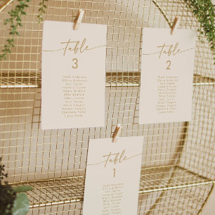 Boho Chic Vintag Gold Hanging Seating Chart Einladung