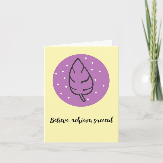 Boho Chic Watercolor Blank Karte (Vorderseite)