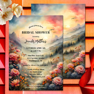 Boho Chic Watercolor Brautparty Einladung