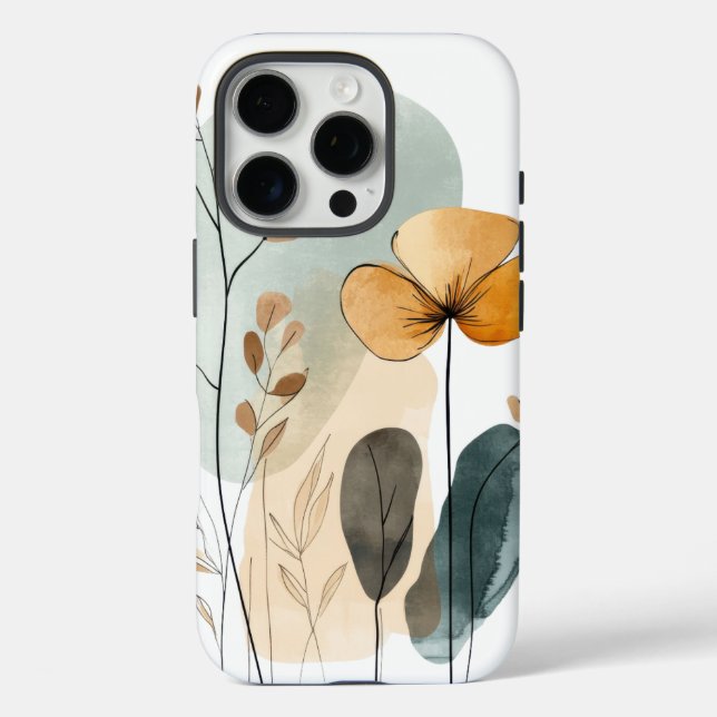 Boho Chic Watercolor Floral Case-Mate iPhone Hülle (Rückseite)