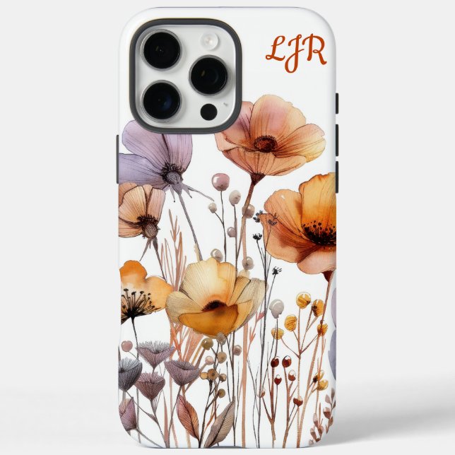 Boho Chic Watercolor Floral Case-Mate iPhone Hülle (Rückseite)