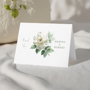Boho-Chic-Watercolor-Rosen-Hochzeits-Dankeskarten Dankeskarte