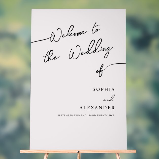Boho Chic Wedding Acrylic Sign Willkommen. Acrylschild (Neutral)