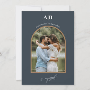 Boho Chic Wedding Modern Arch Minimalistische Hoch Einladung