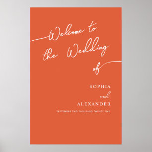 Boho Chic Wedding Poster Sign Willkommen.