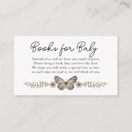 Boho Chic Wildblume Books for Baby Enclosure Card Begleitkarte