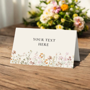 Boho Chic Wildblume Wedding Platzkarte