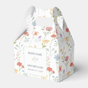 Boho Chic Wildblumen Moderne Blumenhochzeit Geschenkschachtel