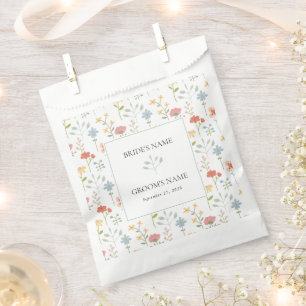 Boho Chic Wildblumen Moderne Blumenhochzeit Geschenktütchen