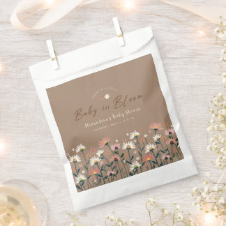 Boho Chic Wildflower Baby in Bloom Shower Geschenktütchen