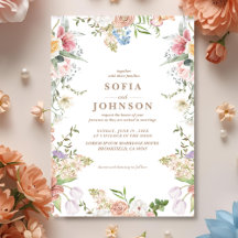 Boho-Chic-Wildflower-Frühlingsgarten-Hochzeit