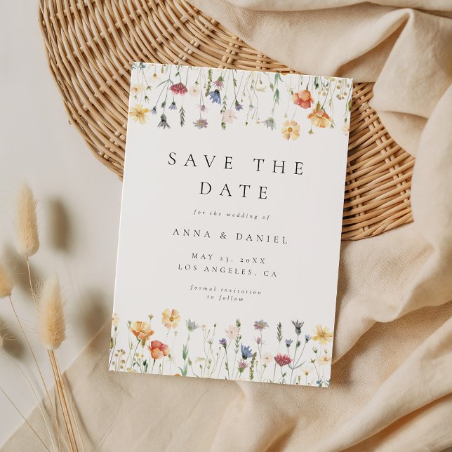 Boho-Chic-Wildflower-Hochzeit Save The Date (Von Creator hochgeladen)