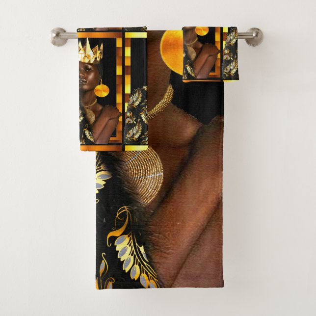 "Boho Chic with African Flair" Badetuch-Set Badhandtuch Set (Insitu)