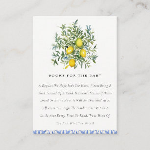 Boho Chic Yellow Lemon Tree Books for Baby Showroo Begleitkarte