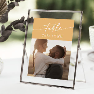 Boho Chic Yellow Marigold Foto Tischnummern