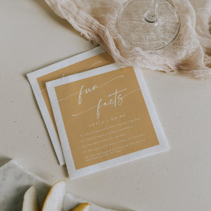 Boho Chic Yellow Marigold Wedding Fun Fakt Napkins Serviette