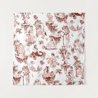 Boho Chic Zodiac Sign Toile Muster Astrologie Gesc Wandteppich