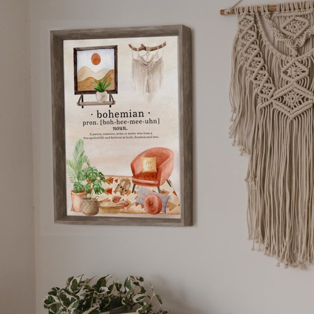 Boho Chic Zuhause Scene Bohemisch Definition Poster (Von Creator hochgeladen)