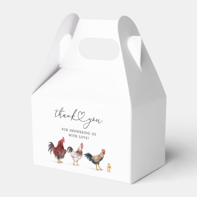 Boho Chicken Baby Dusche Geschenkschachtel (Vorderseite)