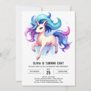 Boho Children Horse Birthday Einladung