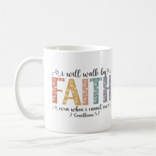 Boho Christian Walk by Faith Bibelvers Floral Kaffeetasse