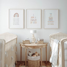 boho Christlich Kids Bible Vers Set 3 Art Print