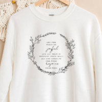 Boho Christlich Sweatshirt Bible Verse Wildblumen