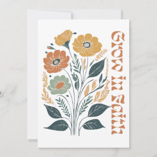 Boho Christliche Inspiration Wächst im Glauben Einladung