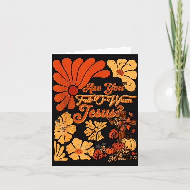Boho Christlicher Herbst Thanksgiving Bist du Fall Karte (Vorderseite)