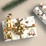 Boho Christmas Car und Tree Geschenkpapier<br><div class="desc">Boho Weihnachtspapier mit niedlichen Autos,  die Bäume und Geschenke tragen. Spaß Cartoon Weihnachtselemente in einem sich wiederholenden Muster. Trendige Bohemische Farbtöne wie braun,  beige,  fawn und ecru. Boho Weihnachtswagen und Bäume Umschlag Papier.</div>