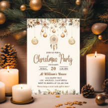 Boho Christmas Floral Christmas Party