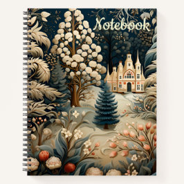 Boho Christmas Forest, New Hütte Core Notebook Notizbuch
